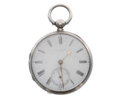 J.W. Benson silver fusee lever pocket watch, London 1878, signed movement, no. 11811, inscribed 'To H.R.H. The Prince Of Wale