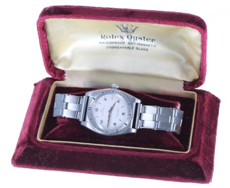 Rolex Oyster Perpetual Chronometer 'bubble back' stainless steel gentleman's wristwatch, reference no. 3372, serial no. 351xx