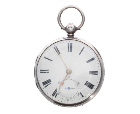 Victorian silver fusee lever pocket watch, London 1857, the movement signed R. Hamilton, Hexham, no. 8329, with engraved bala