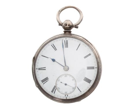 Victorian silver fusee lever pocket watch, London 1866, the movement signed Thos West, 3 Ludgate Hill, London, no. 3342, with