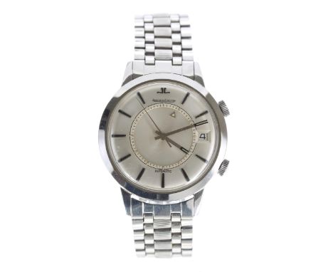 Jaeger-LeCoultre Memovox alarm 'oversize' automatic stainless steel gentleman's wristwatch, reference no. 855, case no. 1147x