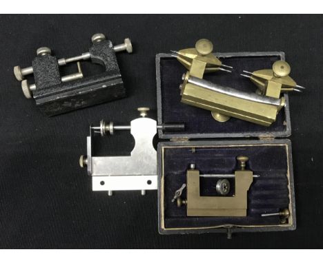 Four watchmakers tools to include depthing tool (4) 
