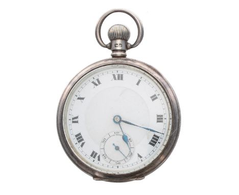 Rolex silver lever pocket watch, Birmingham 1926, signed 15 jewel timed 3 positions for all climates movement, no. 746517, wi