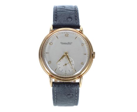IWC (International Watch Co.) Shaffhausen 18ct gentleman's wristwatch, reference no. 380, case no. 116xxxx, movement no. 1124