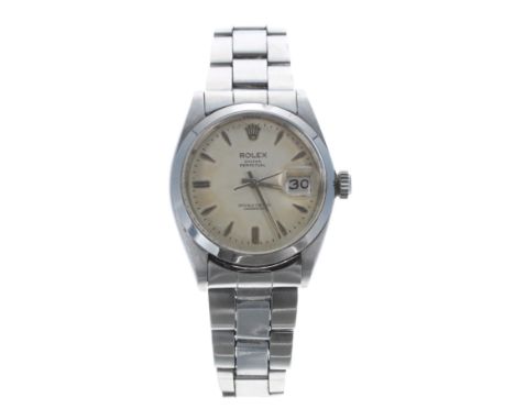 Rolex Oyster Perpetual stainless steel gentleman's wristwatch, reference no. 1500, serial no. 552xxx, circa 1960, circular si