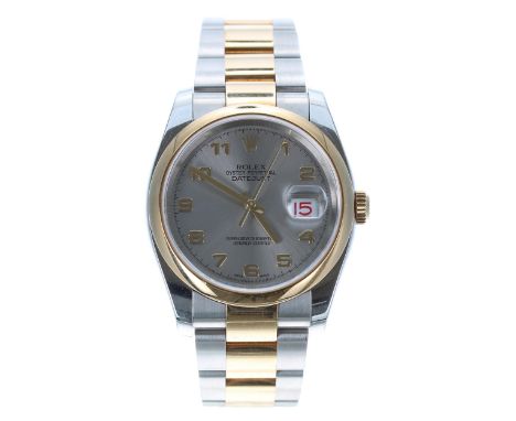 Rolex Oyster Perpetual Datejust 36 gold and stainless steel gentleman's wristwatch, reference no. 116203, serial no. F583xxx,