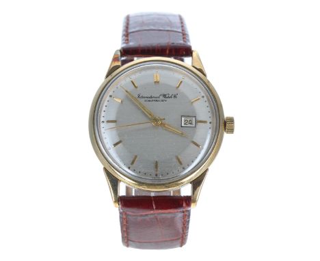 IWC (International Watch Co.) Schaffhausen automatic gold plated and stainless steel gentleman's wristwatch, circa 1952, case