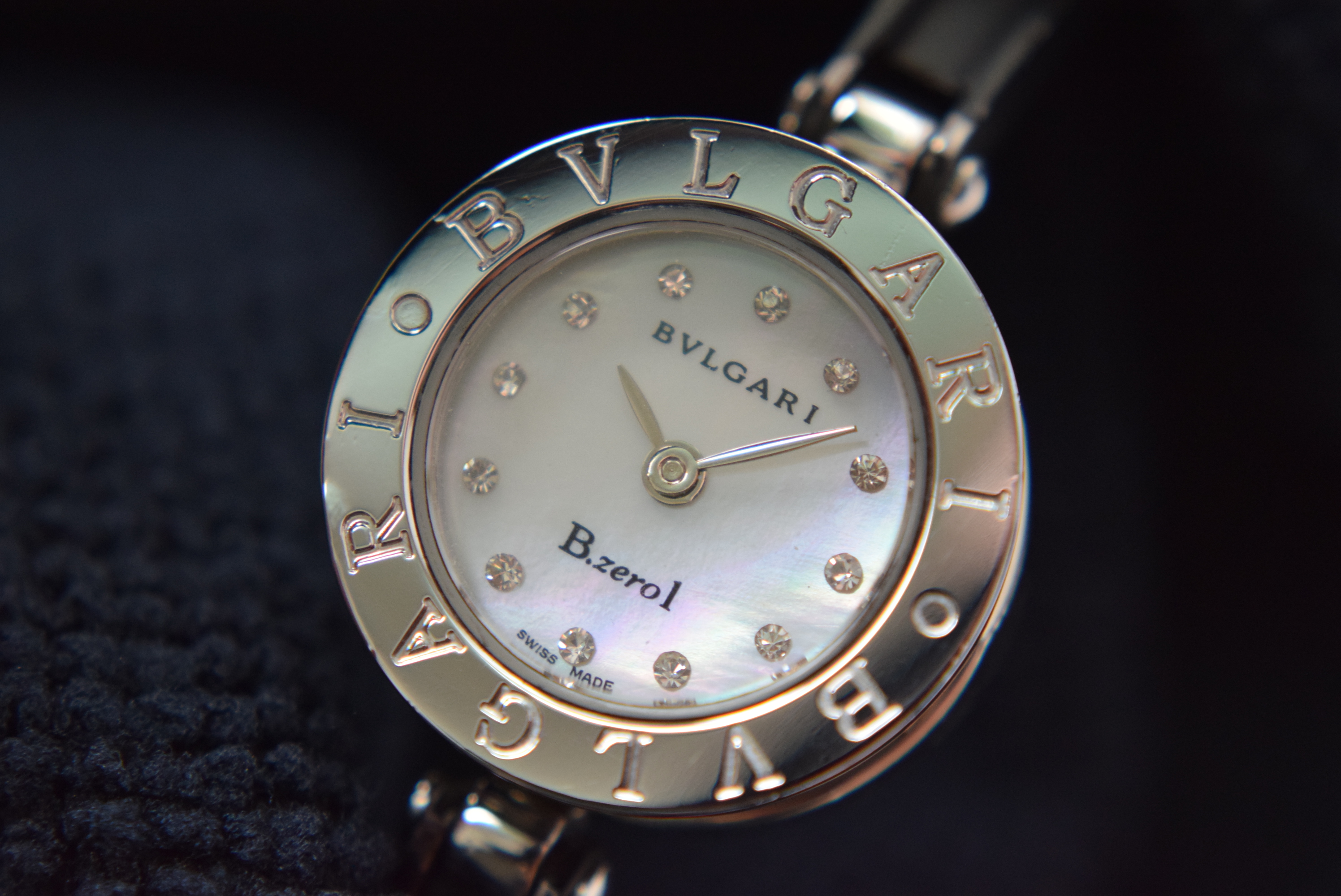 Bvlgari B-Zero Ladies Mother Of Pearl Diamond WatchModel: B.Zero1 ...