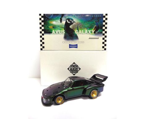 A 1/18 SCALE EXOTO RACING LEGENDS NO.11110, PORSCHE 935 TURBO  Standox Avus Galaxy green, mint or near mint, boxed.