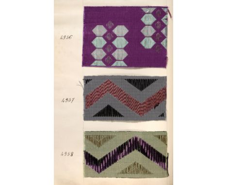 French Fabric Samples, late 19th/early 20th century  Enclosing striped, checked, woven, brocade, tartan, chiffon, velvet, rib