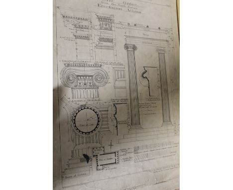 A FOLDER OF ASSORTED  CLASSICAL ARCHITECTURAL PLATES