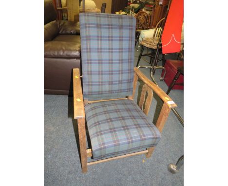 A VINTAGE OAK ARMCHAIR