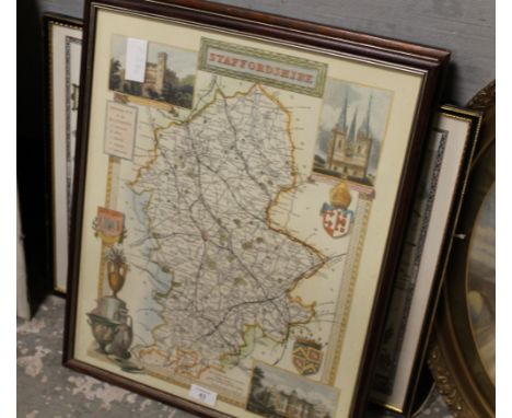 THREE FRAMED AND GLAZED VINTAGE MAPS