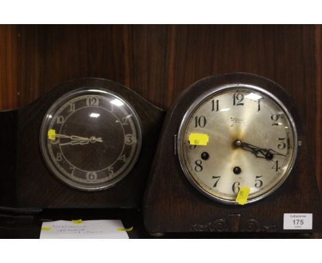 TWO VINTAGE MANTLE CLOCKS 
