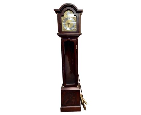 A reproduction Tempus Fugit longcase clock. (width 45cm)