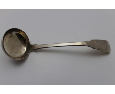 William Constable, a Scottish silver sauce ladle, fiddle pattern handle, monogrammed, Edinburgh 1824, 22g 