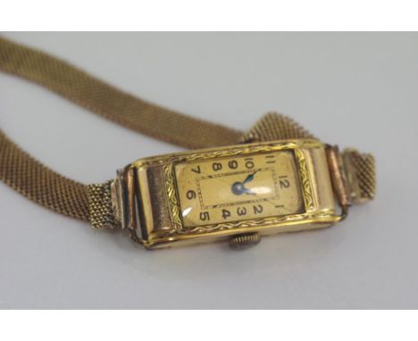 Vintage ladies gold filled watch with 9ct strap