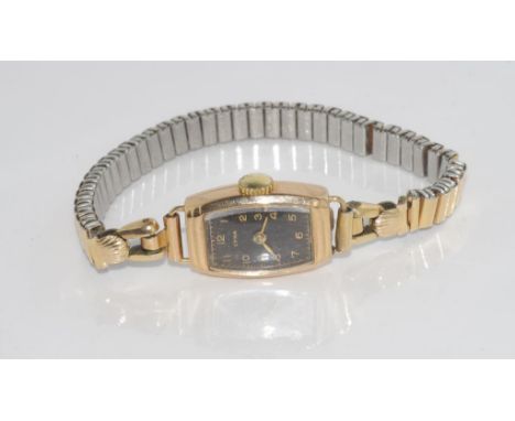 Vintage 9ct gold cased wristwatch