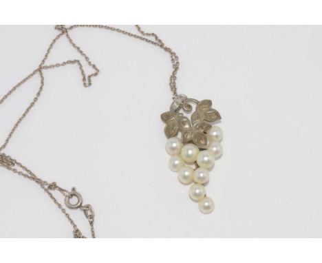 Mikimoto grape style pearl pendant
