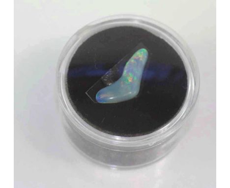 Unset boomerang shaped Australian solid opal