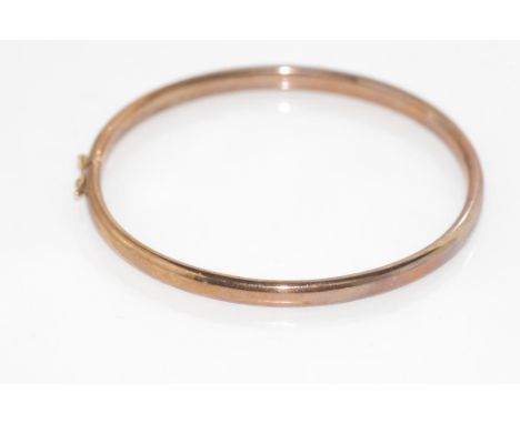 Vintage Italian 9ct gold hinged bangle weight: approx 5.6 grams