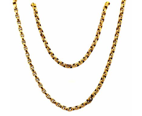 Good vintage long 9ct gold necklace no clasp, weight: approx 22.85 grams, size: approx 77cm length