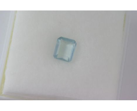 Unset emerald cut aquamarine (approx 4ct)