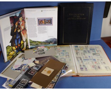 Three various stamp albums including The Collection of Australian Stamps, issues for 1986 and 1987; together with 1 other alb