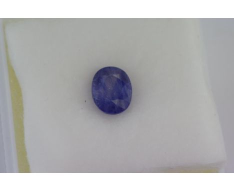 Unset oval cut sapphire (approx 9ct)