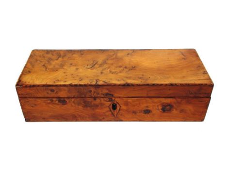 Victorian burr yew glove/trinket box