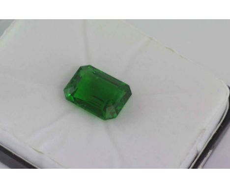 Unset emerald cut moldavite (approx 24ct)