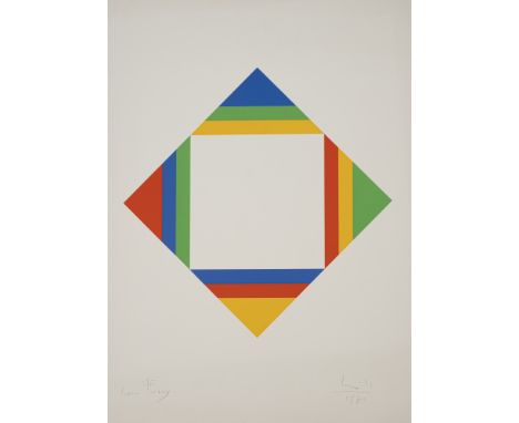 Bill, MaxWinterthur, 1908 - Berlin, 1994Blattgröße:. 84 x 60 cm, o. R.Ohne Titel, 1971. Farbserigraphie auf Karton. In Bleist