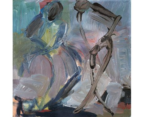 Schotten, UtaHaarlem, 197240 x 40 cm, o. R.Paar. Acryl auf Leinen. In Faserstift rückseitig signiert.Privatsammlung, Baden-Wü