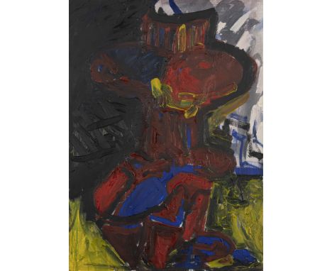 Stoll, ArturFreiburg, i. Br., 194770 x 50 cm,  o. R."Ohne Titel (Nr. 87)", 1983. Öl auf Leinwand. In Bleistift rückseitig sig