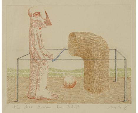 Antes, HorstHeppenheim, 1936Blattgröße: 40,5 x 32 cm, R.Ohne Titel, 1978. Farbradierung auf Bütten. In Bleistift unten rechts