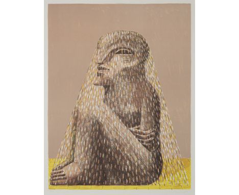 Antes, HorstHeppenheim, 193661 x 47 cm, R."Sitzende Figur mit Schleier", 1979. Farblithografie auf Bütten. In Bleistift unten