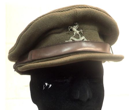 WWII Royal West Kents officers cap, retailed by Herbert Johnson of London, attic find. P&amp;P Group 2 (£18+VAT for the first