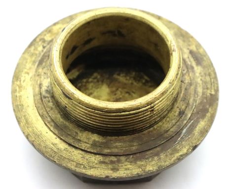 WWI gun carriage wheel hub, stamped and dated 1917, 57 x 36 cm. P&amp;P Group 1 (£14+VAT for the first lot and £1+VAT for sub