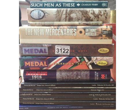 Military related books and auction catalogues, medal yearbooks and others. P&amp;P Group 3 (£25+VAT for the first lot and £5+