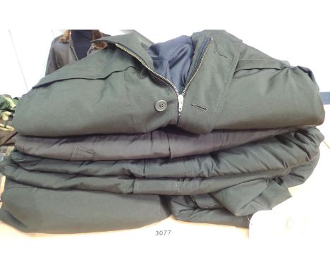 Four grade one condition Czech army Arctic parkas, 2x size XL and 2x size 2XL. P&amp;P Group 2 (£18+VAT for the first lot and