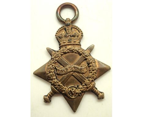 British WWI 1914-15 star, unnamed. P&amp;P Group 1 (£14+VAT for the first lot and £1+VAT for subsequent lots) 