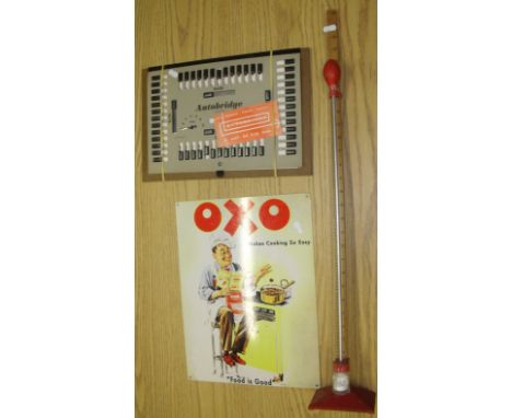 Dressmakers hem marker, reproduction enamel  OXO sign & Autobridge bridge teacher