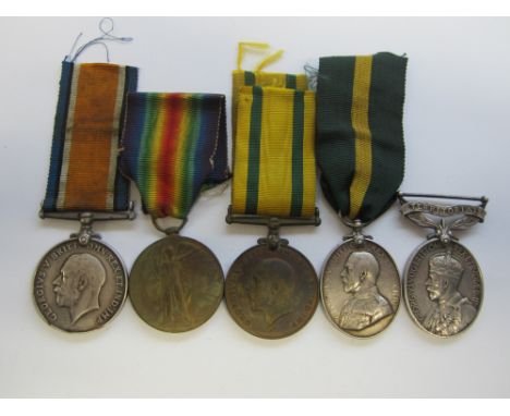 Five to Bugle Major R.H.Hancox, King's Shropshire Light Infantry,British War and Victory Medal (200139 Pte.R.H.Hancox. K.S.L.