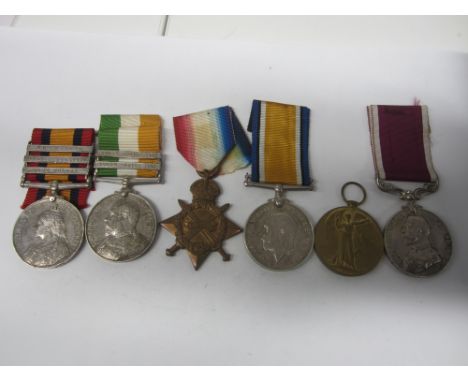 Six to Warrant Officer R.H.Erskine, Royal Army Ordnance Corps,Queen's South Africa 1899-1902, three bars, Cape Colony, Orange