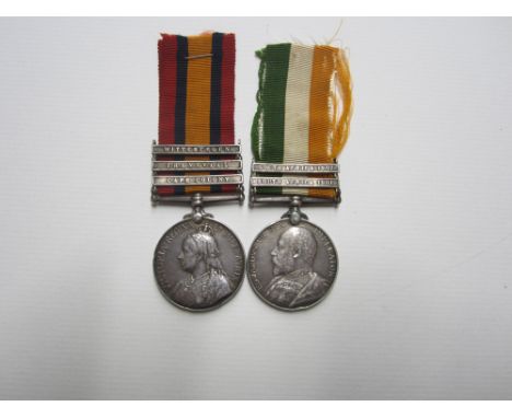 Pair to Sergeant A.Reeves, Worcestershire Regiment,Queen's South Africa 1899-1902, three bars, Cape Colony, Transvaal, Witteb