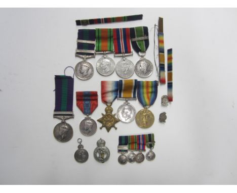 Four to Sergeant C.Bamford, Palestine Police,General Service Medal 1918-62, two bars, Palestine, Palestine 1945-48 (this loos