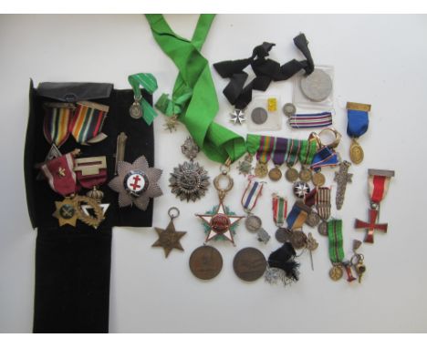 Morocco,Order of Ouissam Hafidien, Commander's neck badge. Tunisia, Order of Nichan Iftikhar, Commander's neck badge (incompl