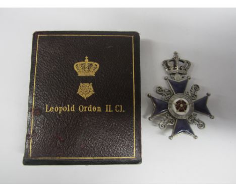 Germany,Princely Lippischer Order of Leopold, 2nd Class, in silver-gilt, silver and enamel. In F.Godeta Sohn, Berlin case of 