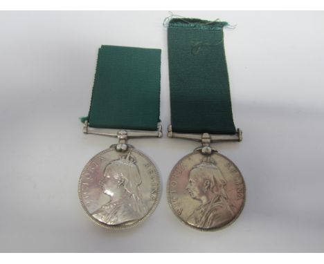 Volunteer Force Long Service and Good Conduct,V.R., engraved (1127. C.Sgt. W.Rees. 1/V:B: Worc:R; 1119 Sgt.B.S.W.Wyat. 2nd V.