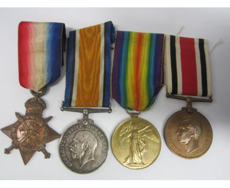 Four to Private H.Brown, Army Service Corps,1914 Star (MS-4570 Pte.H.Brown. A.S.C.); British War and Victory Medal (4570 Pte 